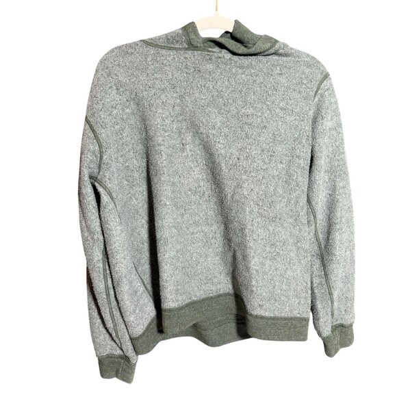Michael Stars Long Sleeve Pullover Hoodie Womens Medium Gray Green Everyday - Picture 1 of 5